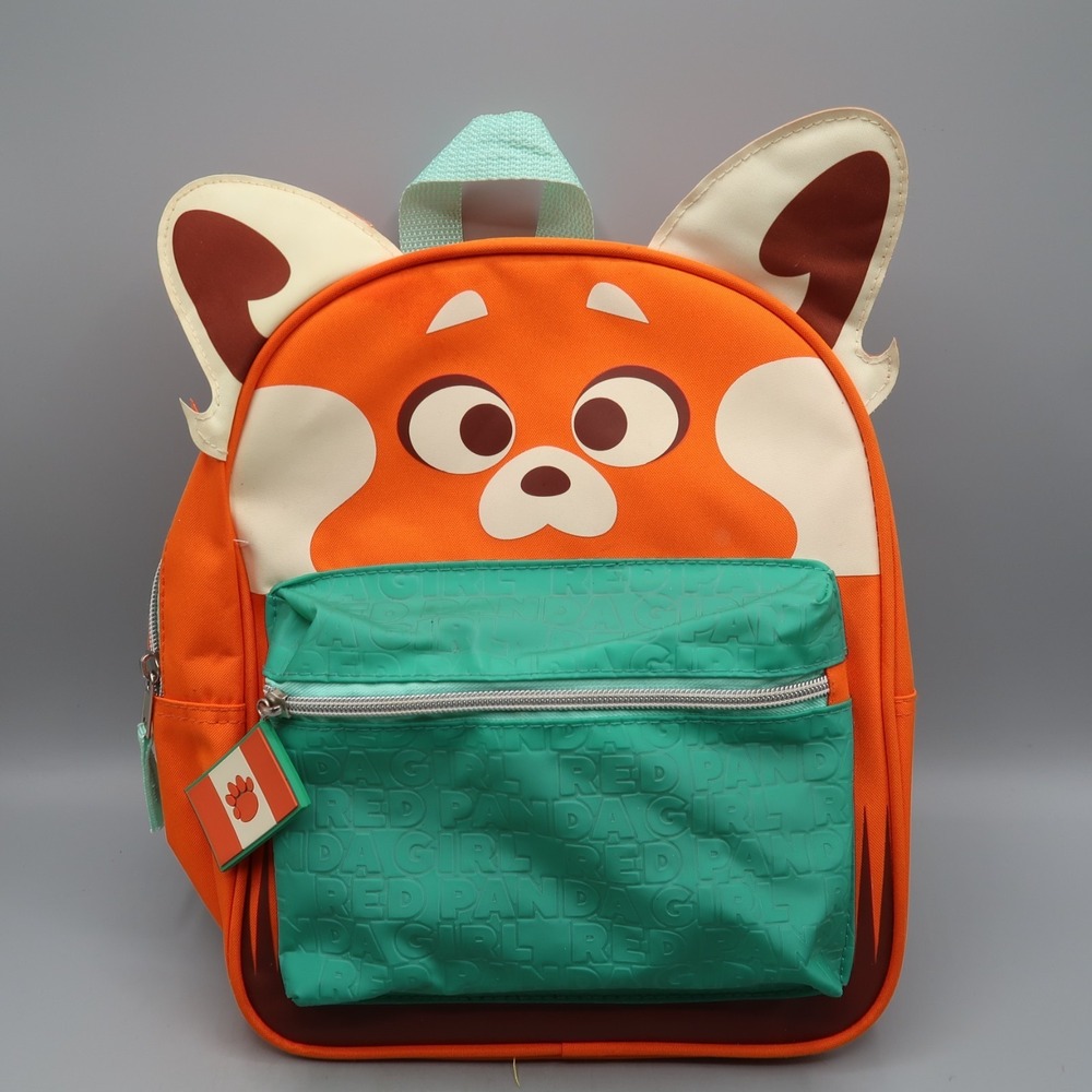 Disney Turning Red Panda Small Backpacr Bag Purse with Ears 12" tall